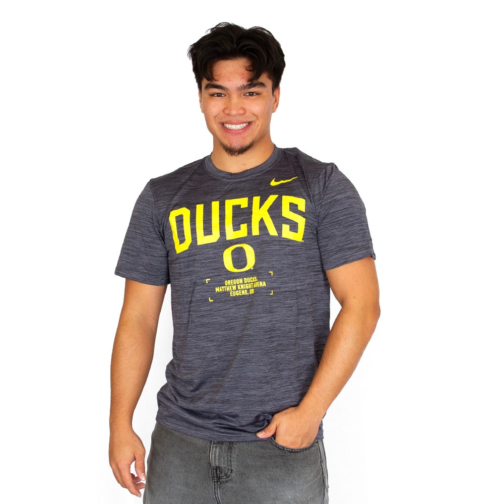 Classic Oregon O, Nike, Black, Crew Neck, Performance/Dri-FIT, Men, Basketball, Velocity, Areana Locations, T-Shirt, 945030